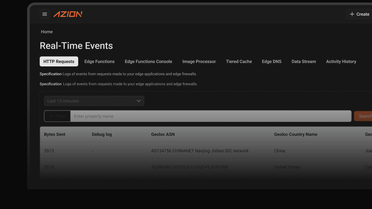 Azion Real-Time Events: Real-time observability for modern applications