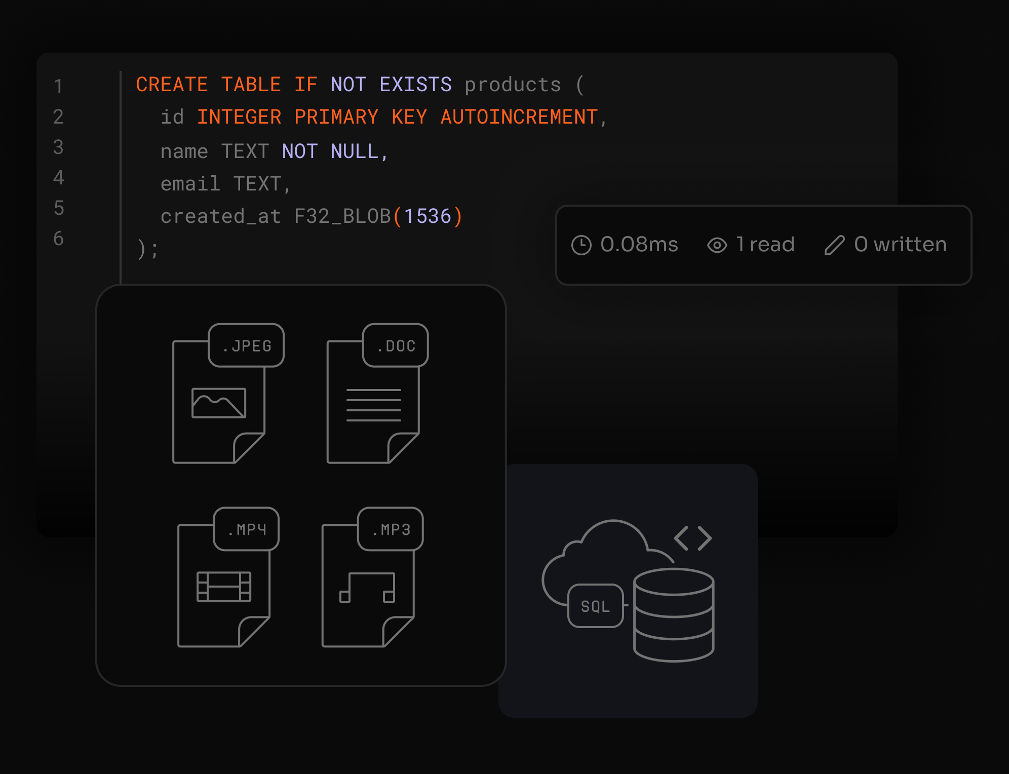 libSQL engine with vector search and similarity algorithms.