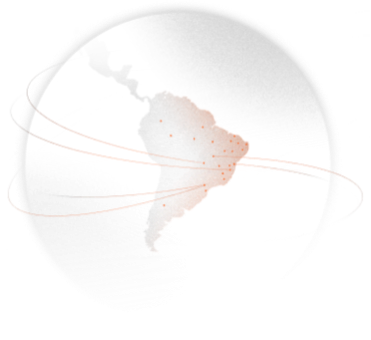 Image of a globe illustrating Azion's connections